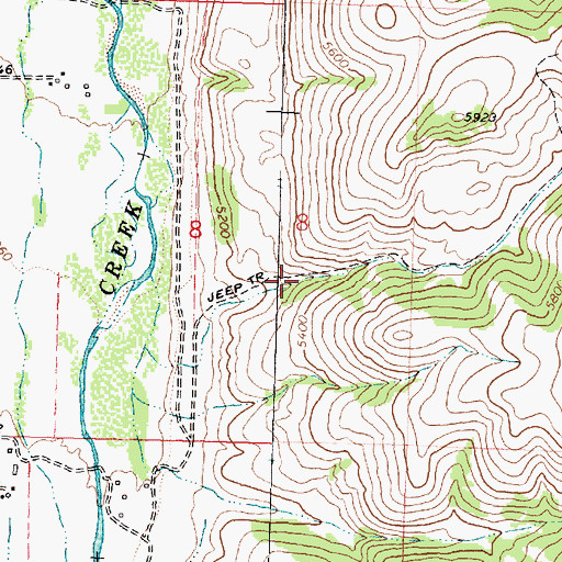 Topographic Map of Russian Smith Mine, MT