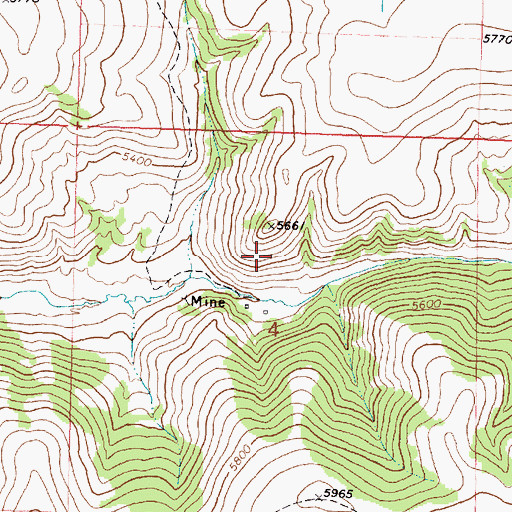 Topographic Map of Lori Number 13 Mine, MT