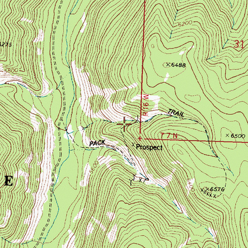 Topographic Map of SE SE Section 36 Mine, MT