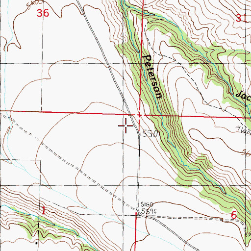 Topographic Map of NE NE Section 1 Mine, MT