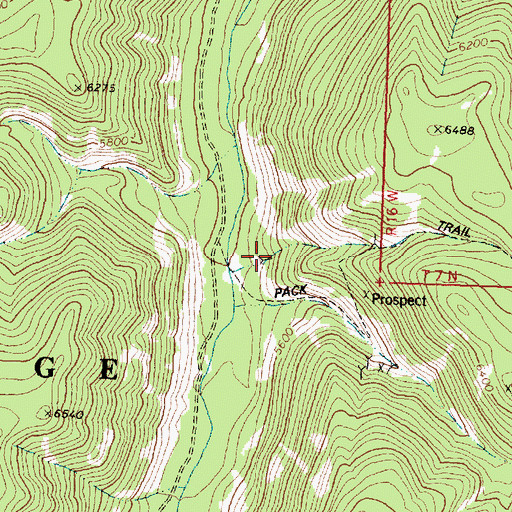 Topographic Map of SW SE Section 36 Mine, MT