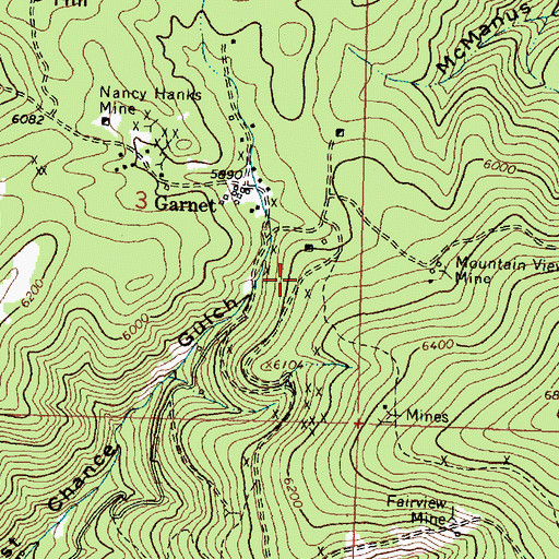 Topographic Map of Homestake Mine, MT