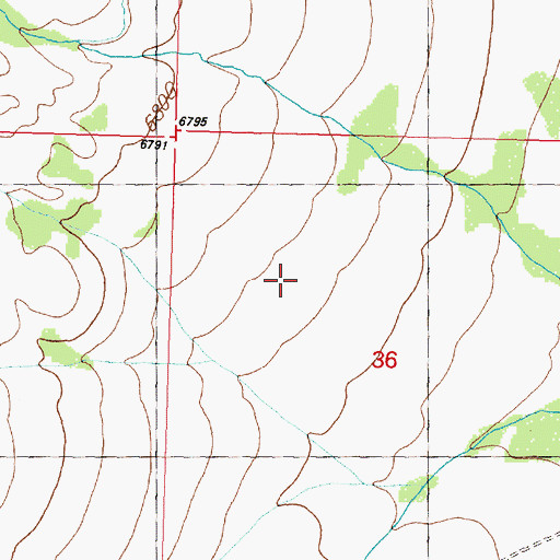 Topographic Map of Gold Brick Mine, MT