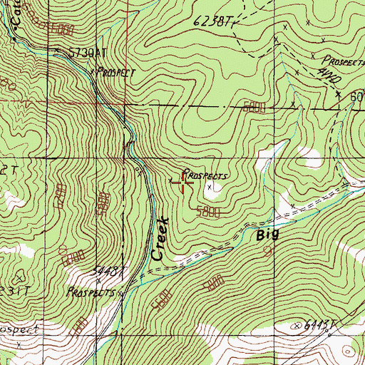 Topographic Map of Mantle East Mine, MT
