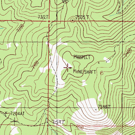 Topographic Map of SW NW Section 6 Mine, MT