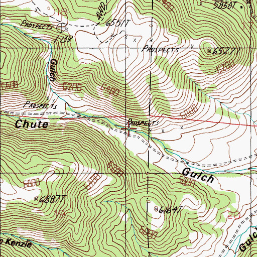 Topographic Map of Salvail Mine, MT