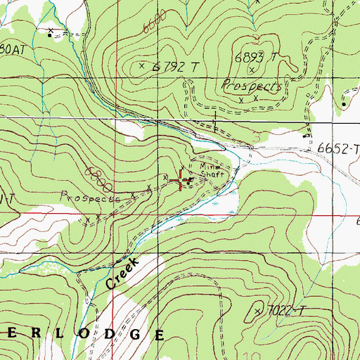 Topographic Map of SE SW Section 3 Mine, MT