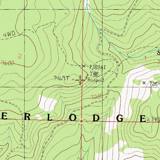 Topographic Map of Saratoga Mine, MT