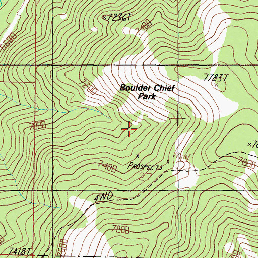 Topographic Map of Ida M Mine, MT