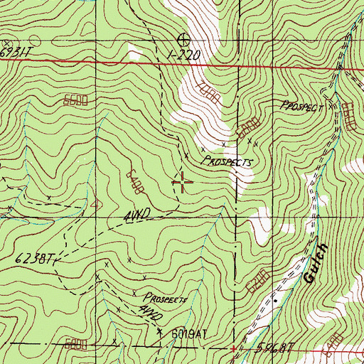 Topographic Map of Self - Riser Mine, MT