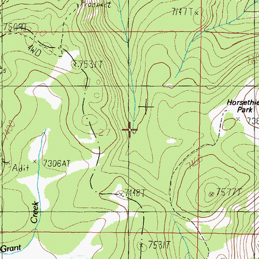 Topographic Map of SE NE Section 28 Mine, MT