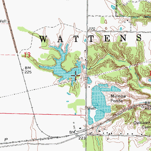 Topographic Map of Argo Reservoir Dam, AR