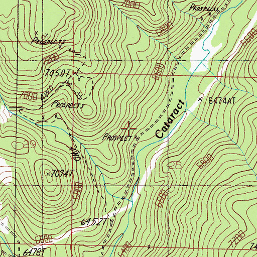 Topographic Map of SW NW Section 28 Mine, MT