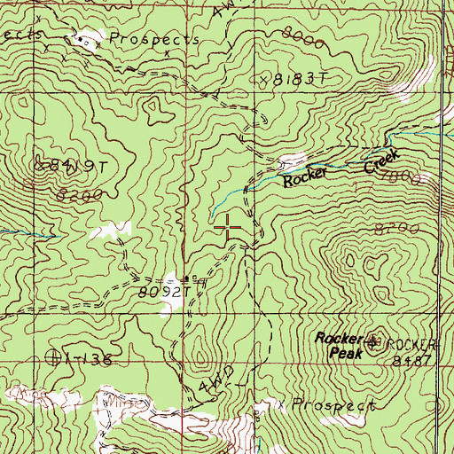 Topographic Map of Binghampton Mine, MT