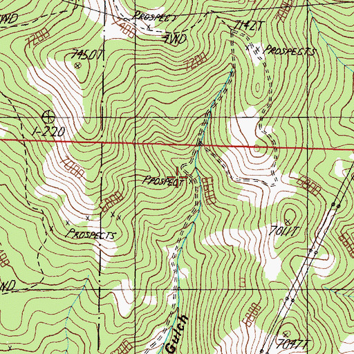 Topographic Map of Hiawatha Mine, MT