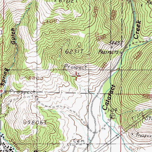 Topographic Map of NE Basin Mine, MT