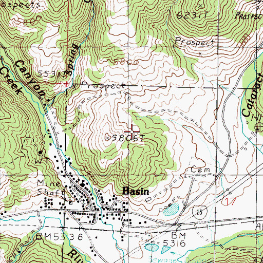 Topographic Map of NW NE Section 32 Mine, MT