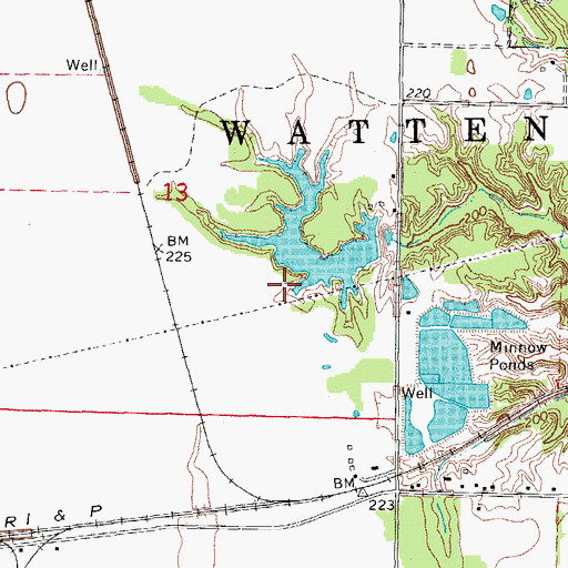 Topographic Map of Argo Reservoir, AR