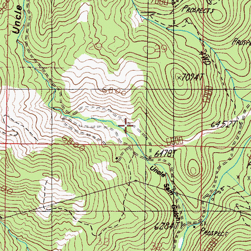 Topographic Map of Garfiel Extension Mine, MT