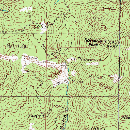Topographic Map of Sparkling Water Mine, MT