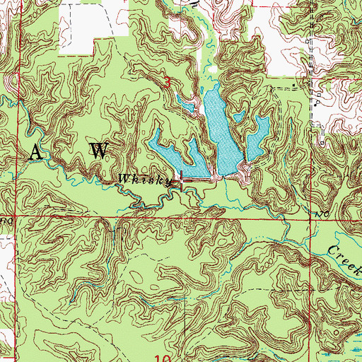 Topographic Map of Arkansas Noname 131 Dam, AR
