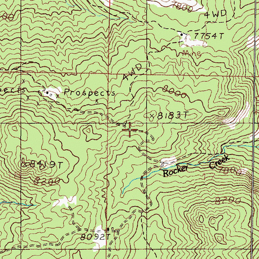 Topographic Map of James/Holland/Alpine Mine, MT