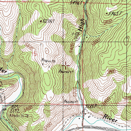 Topographic Map of NE SE Section 15 Mine, MT