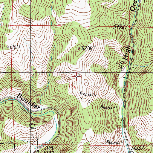 Topographic Map of SW NE Section 15 Mine, MT