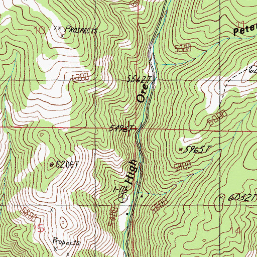 Topographic Map of NE NE Section 15 Mine, MT