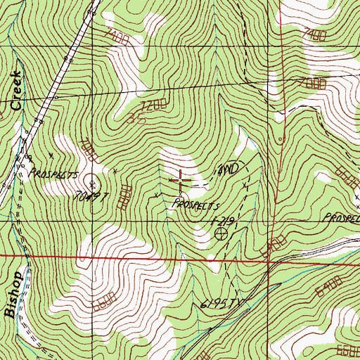 Topographic Map of Galena Mine, MT