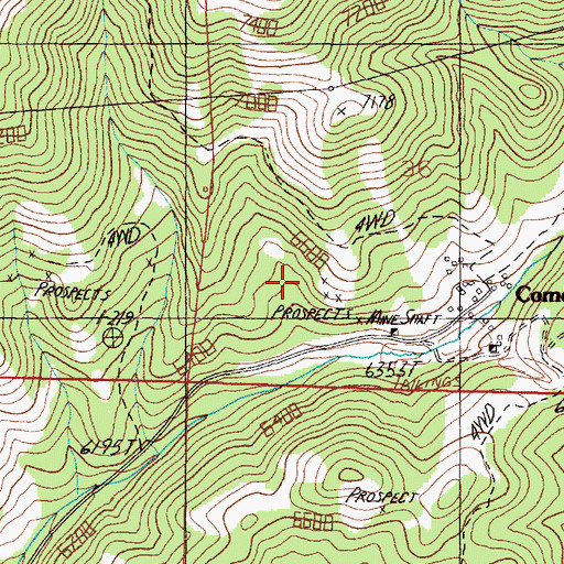 Topographic Map of Will Parkinson Mine, MT