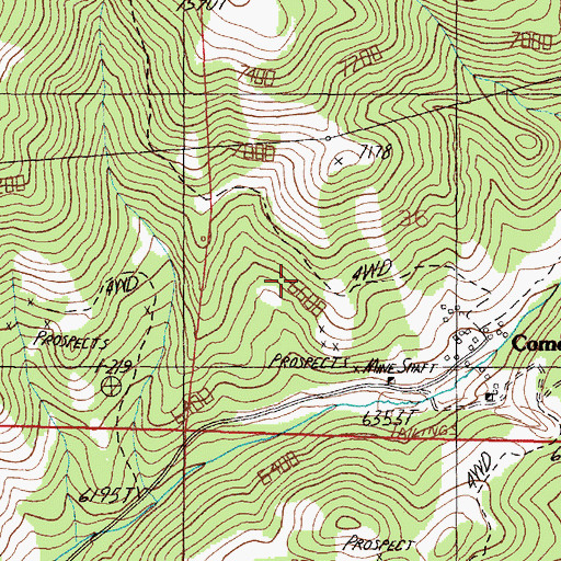 Topographic Map of NW SW Section 36 Mine, MT
