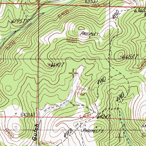 Topographic Map of NE SW Section 1 Mine, MT