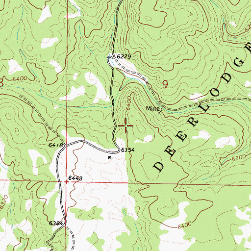 Topographic Map of Humbolt Mine, MT