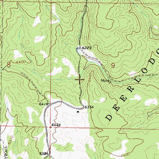 Topographic Map of NE SW Section 9 Mine, MT