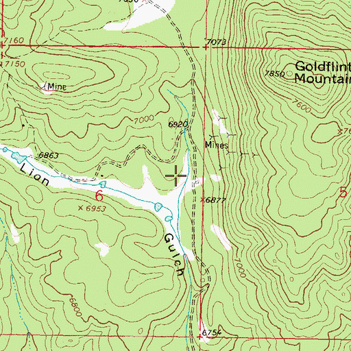 Topographic Map of Lena Mine, MT