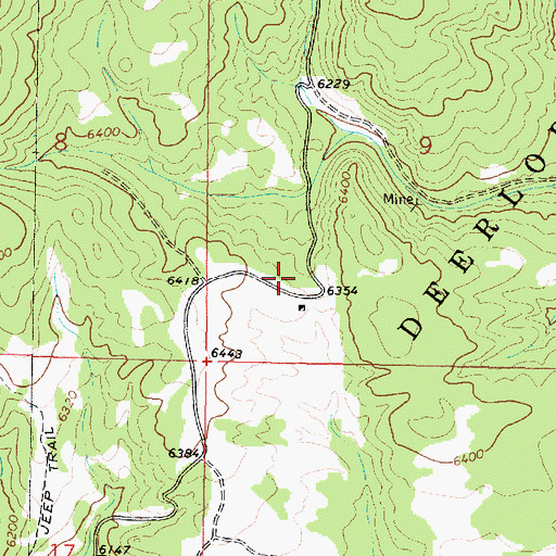 Topographic Map of SW SW Section 9 Mine, MT