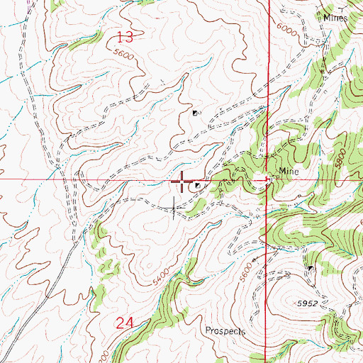 Topographic Map of Minerva Mine, MT