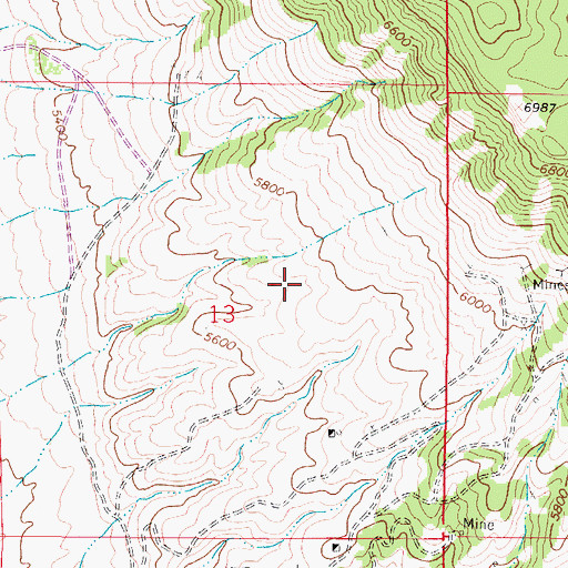Topographic Map of Parrott Mine, MT