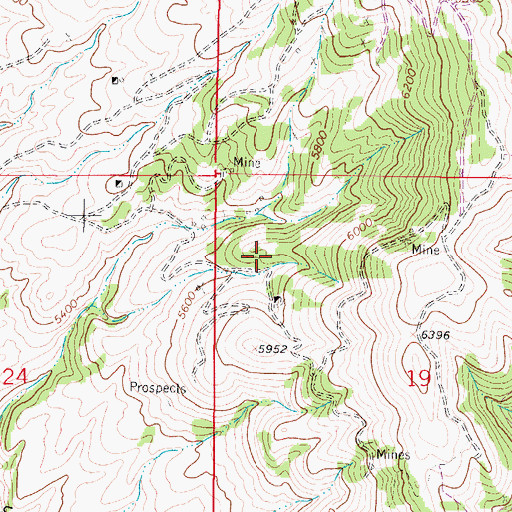 Topographic Map of Luck Heat Mine, MT