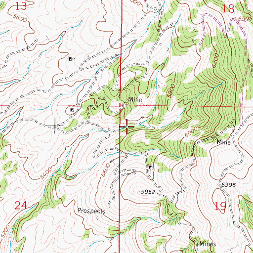 Topographic Map of Carbonate Mine, MT