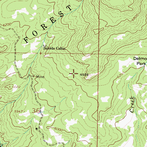 Topographic Map of NE NW Section 36 Mine, MT