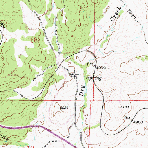 Topographic Map of SE SE Section 18 Mine, MT