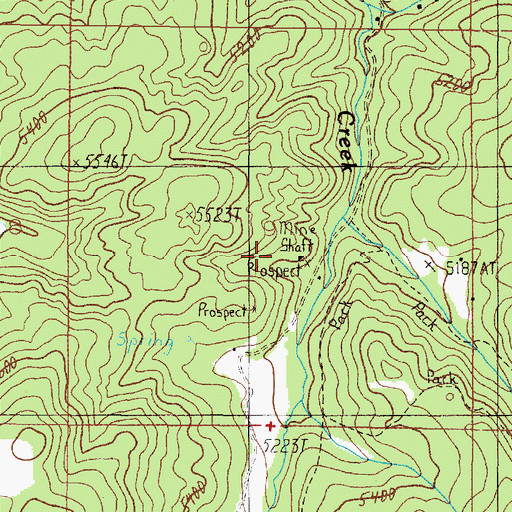 Topographic Map of NW SE Section 9 Mine, MT