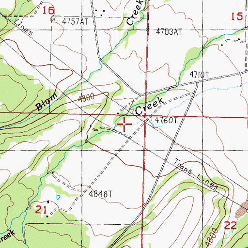 Topographic Map of Grant Mine, MT