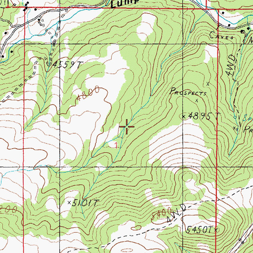 Topographic Map of Superior/Jubilee Mine, MT