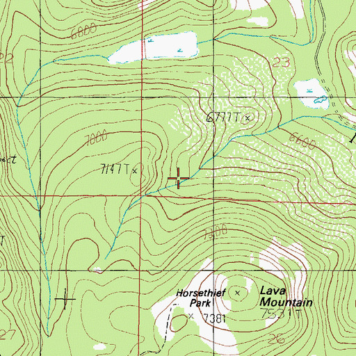 Topographic Map of SW SW Section 23 Mine, MT