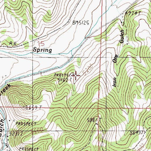 Topographic Map of Eureka Mine, MT
