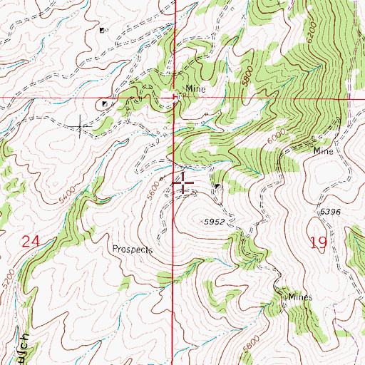 Topographic Map of SE NE Section 24 Mine, MT