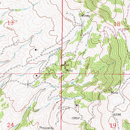 Topographic Map of SW SW Section 18 Mine, MT